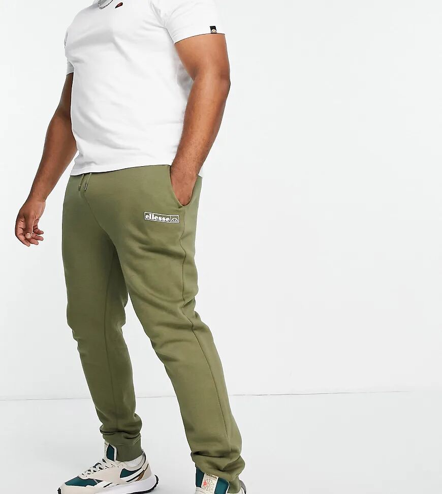 ellesse Plus joggers with logo in khaki-Green  Green