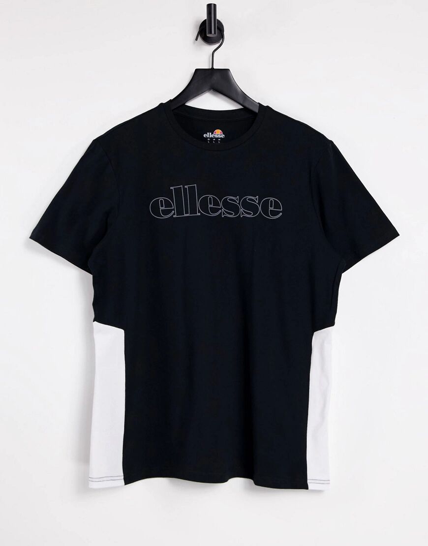 ellesse reflective chest logo t-shirt in black  Black