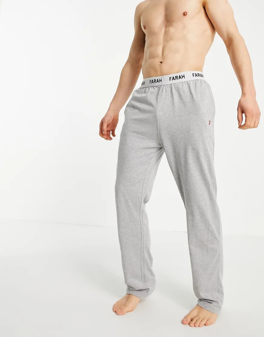 Farah Greshem lounge pant in grey marl  Grey