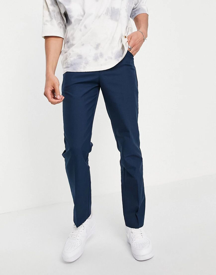 Farah hopsack 100 slim fit trousers-Blue  Blue