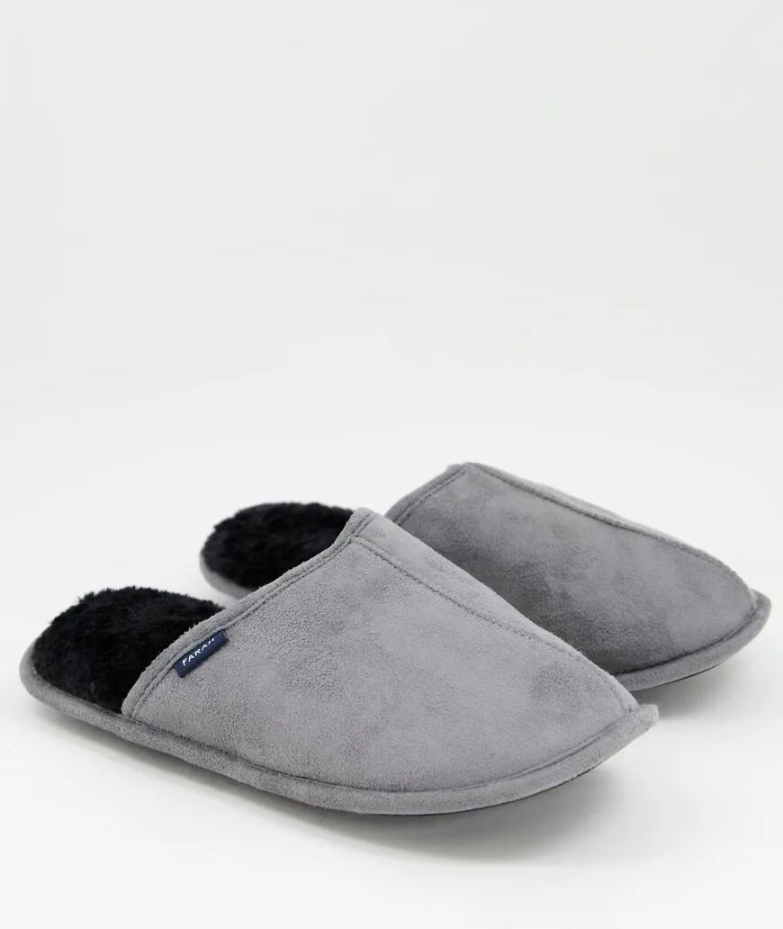 Farah mule slippers in grey  Grey