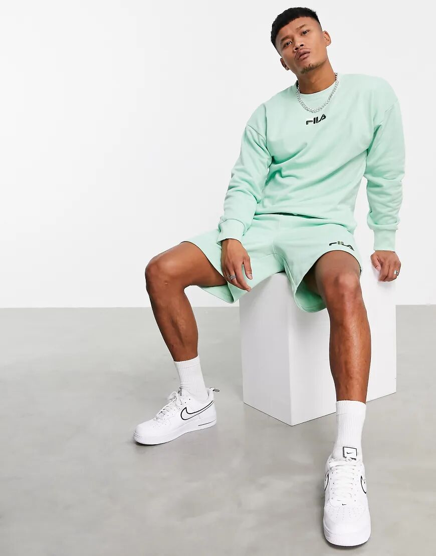 Fila Terrence chest logo sweatshirt in mint green  Green