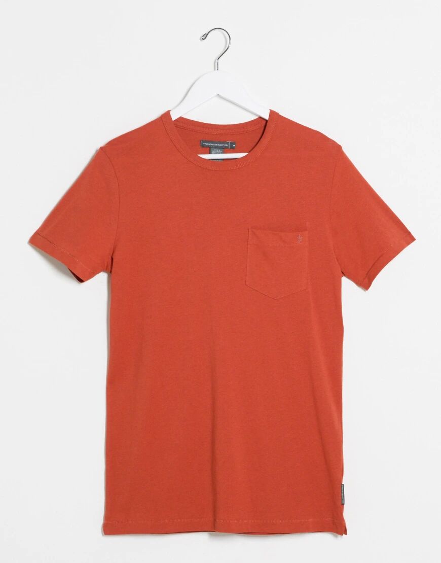 French Connection organic cotton t-shirt-Red  Red