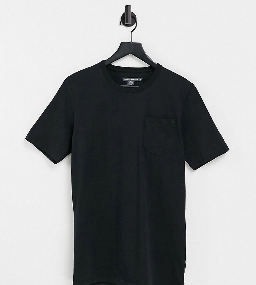 French Connection Tall organic cotton t-shirt-Black  Black