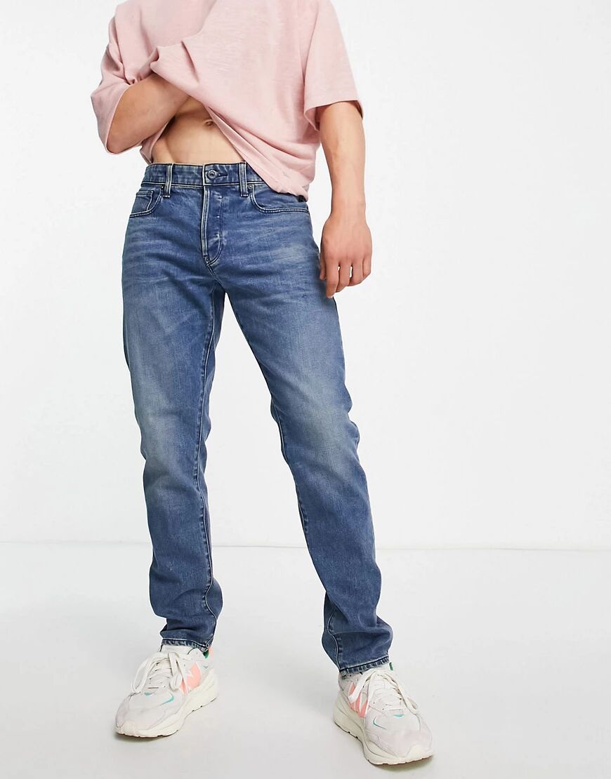 G-Star D-Staq 3D slim fit jeans in mid wash-Blue  Blue