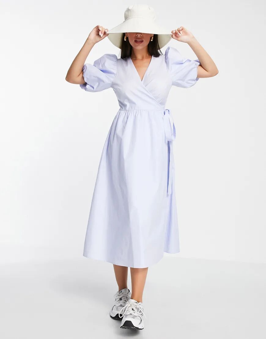 Gestuz Bibi wrap dress in light Blue  Blue