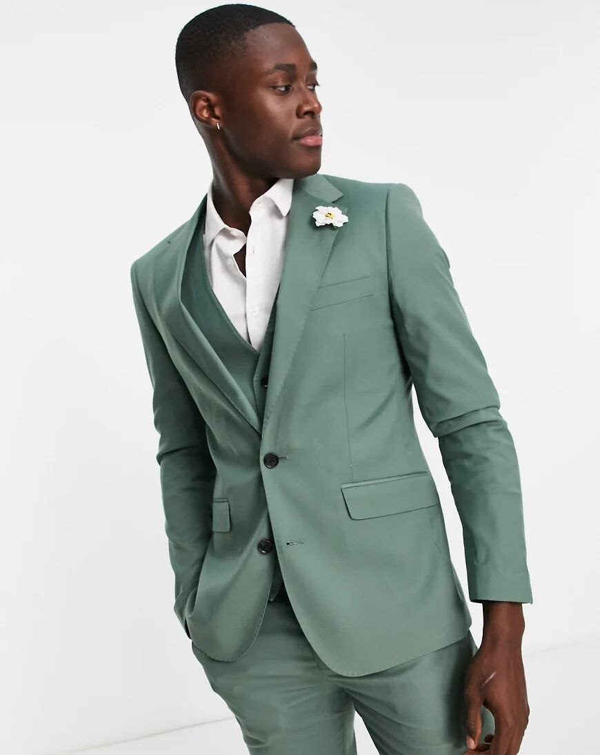 Gianni Feraud skinny fit suit jacket-Green  Green