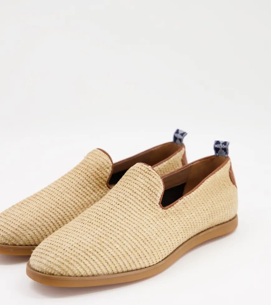 H by Hudson parker slip on shoes in beige rafia-Neutral  Neutral