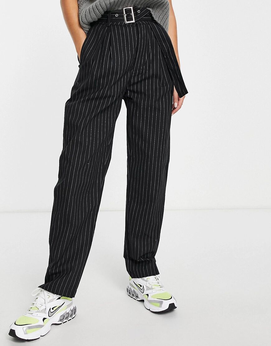 Heartbreak mix and match tailored trousers co-ord in black pinstripe-Multi  Multi