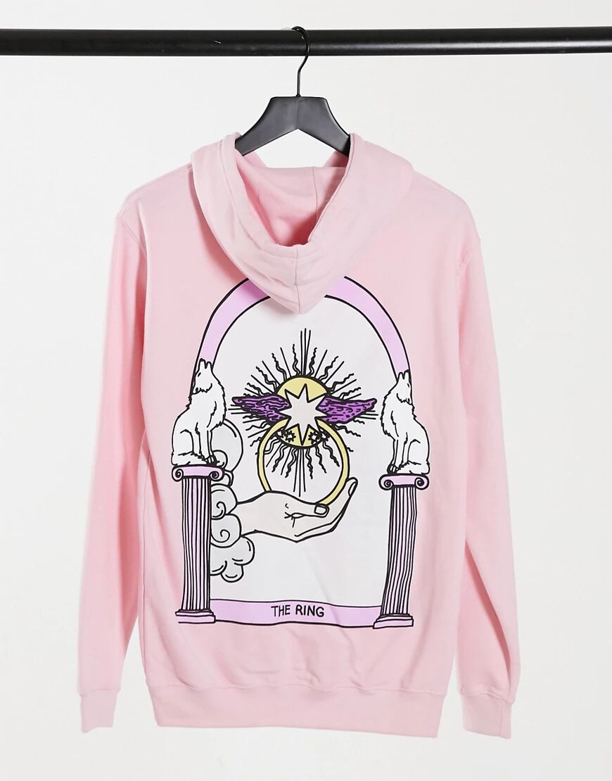 Honour HNR LDN ring hoodie in light pink  Pink