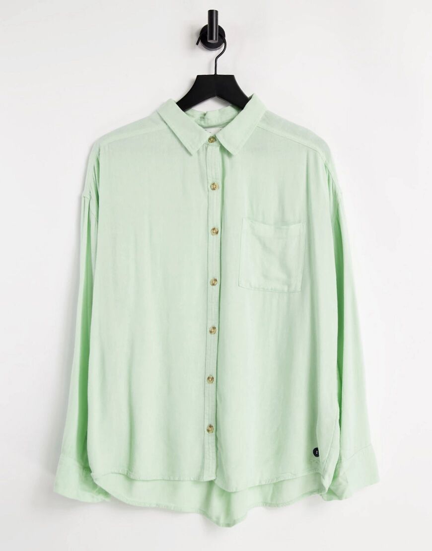 Hollister linen shirt in green  Green