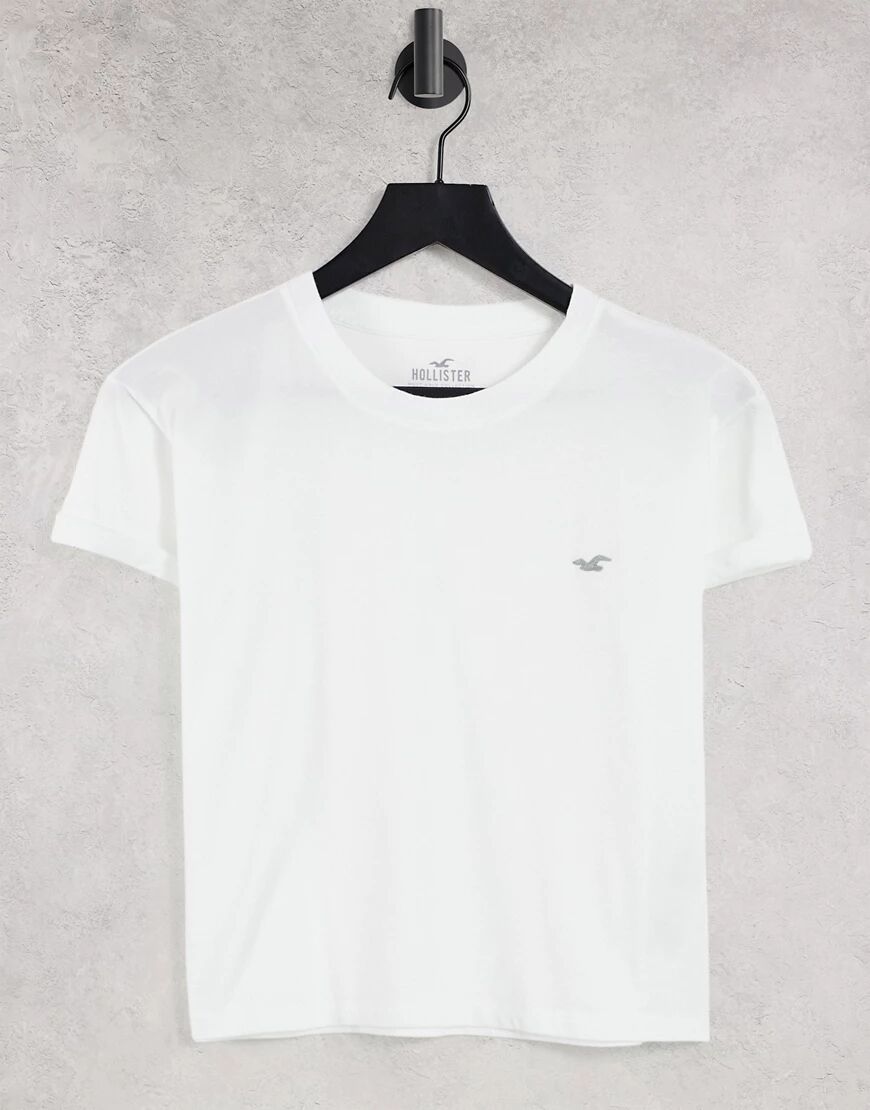 Hollister short sleeve logo t shirt in white  White