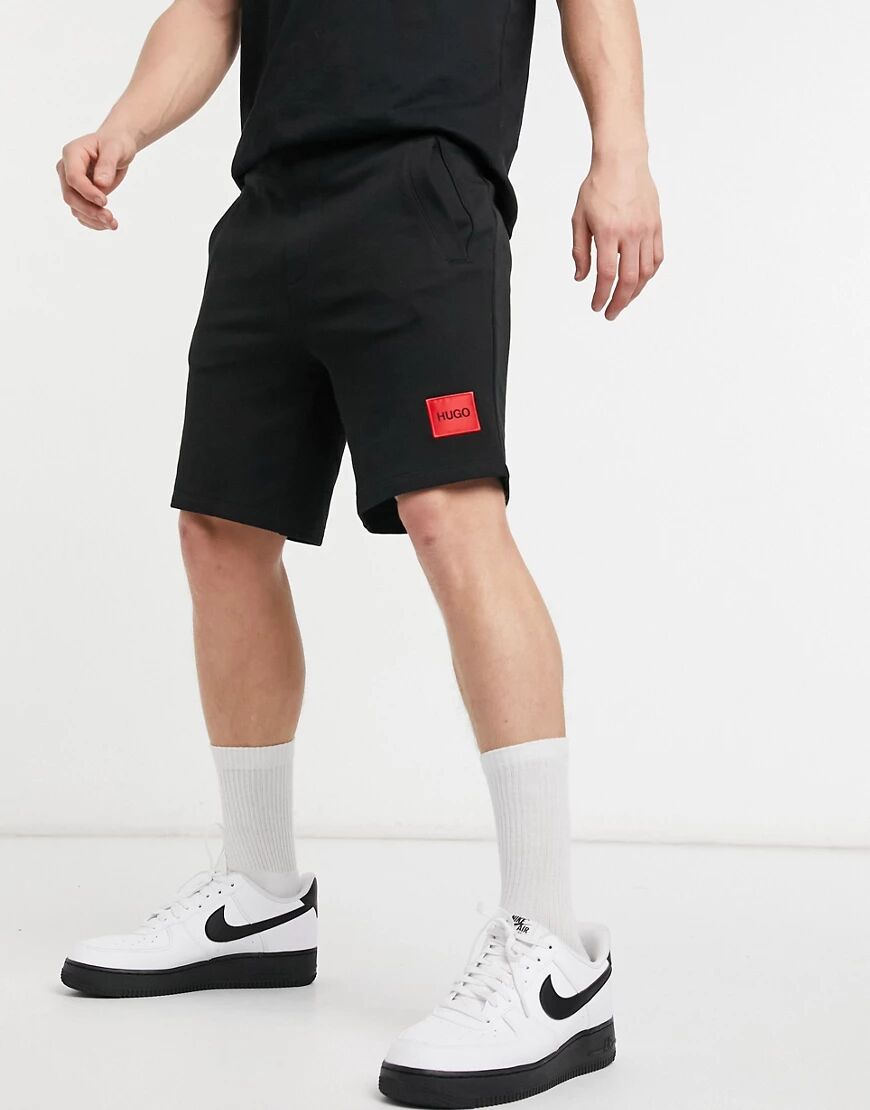 HUGO Diz212 jersey shorts in black  Black