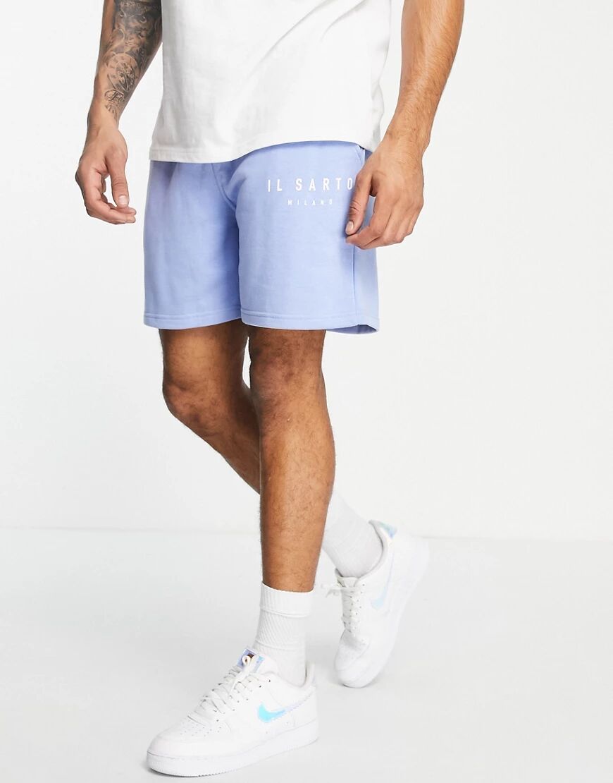 Il Sarto co-ord jersey shorts in blue  Blue