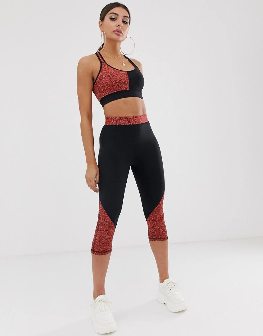 In The Style marl contrast leggings-Multi  Multi