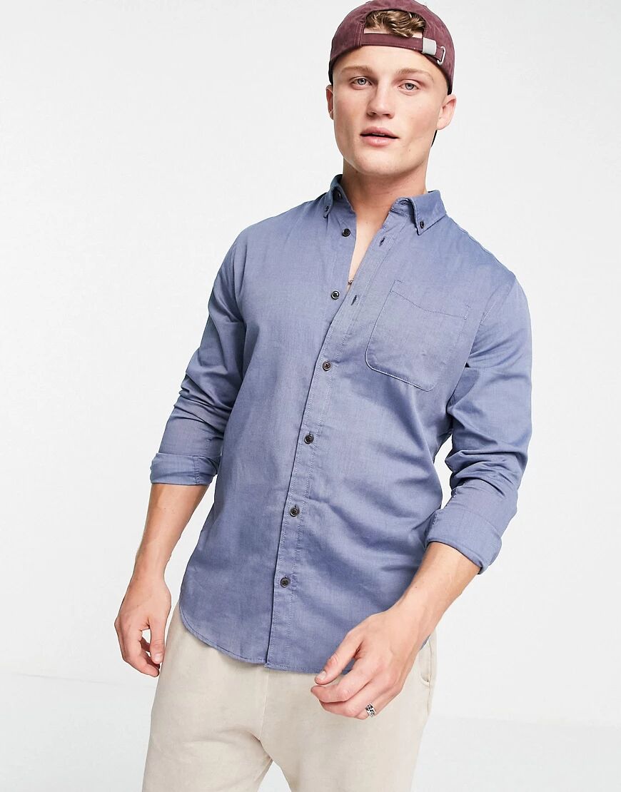 Jack & Jones long sleeve shirt in light blue  Blue