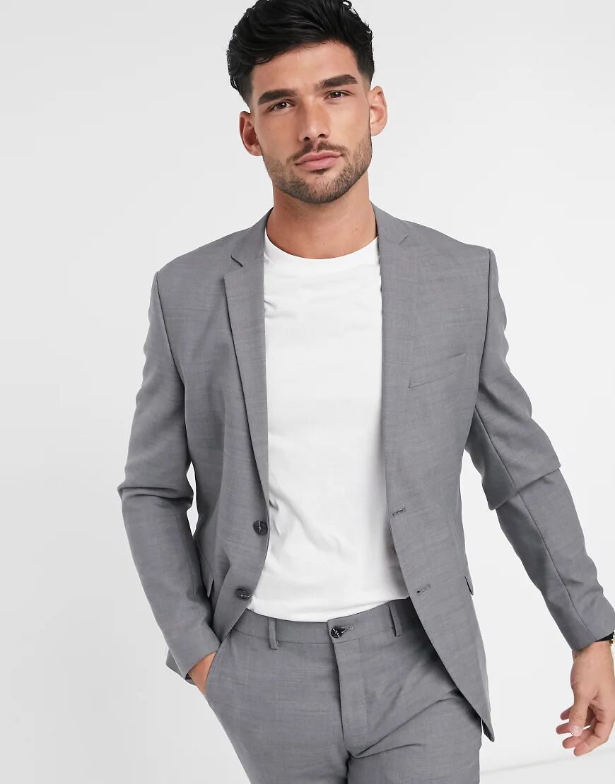 Jack & Jones Premium slim fit suit jacket in light grey  Grey