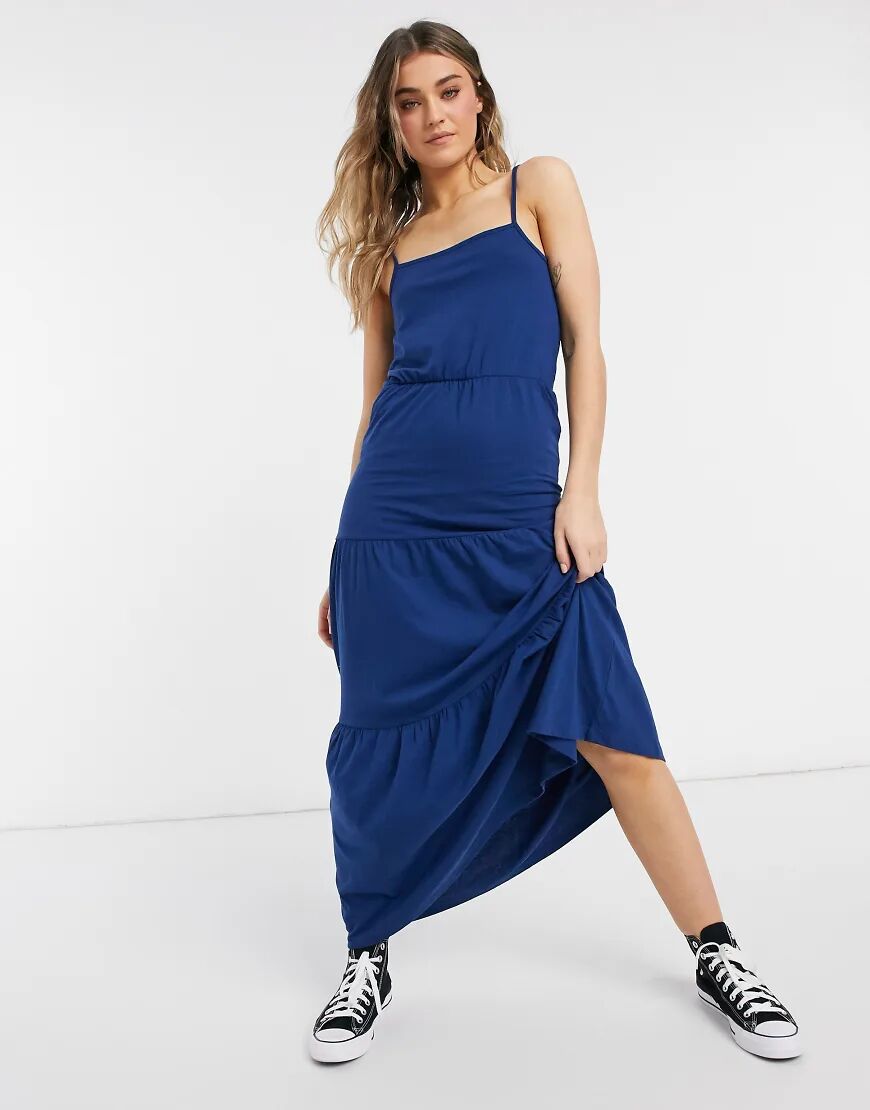 JDY Fenna tierred maxi dress in estate blue  Blue