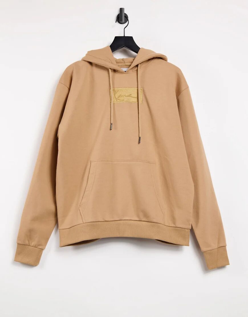 Karl Kani Signature box logo hoodie in beige-Neutral  Neutral