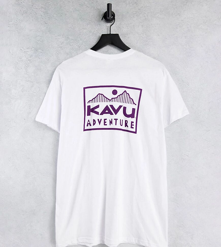 Kavu Adventure back print t-shirt in white Exclusive at ASOS  White