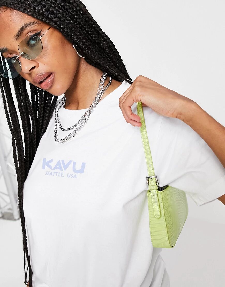 Kavu Seattle cropped t-shirt in white  White