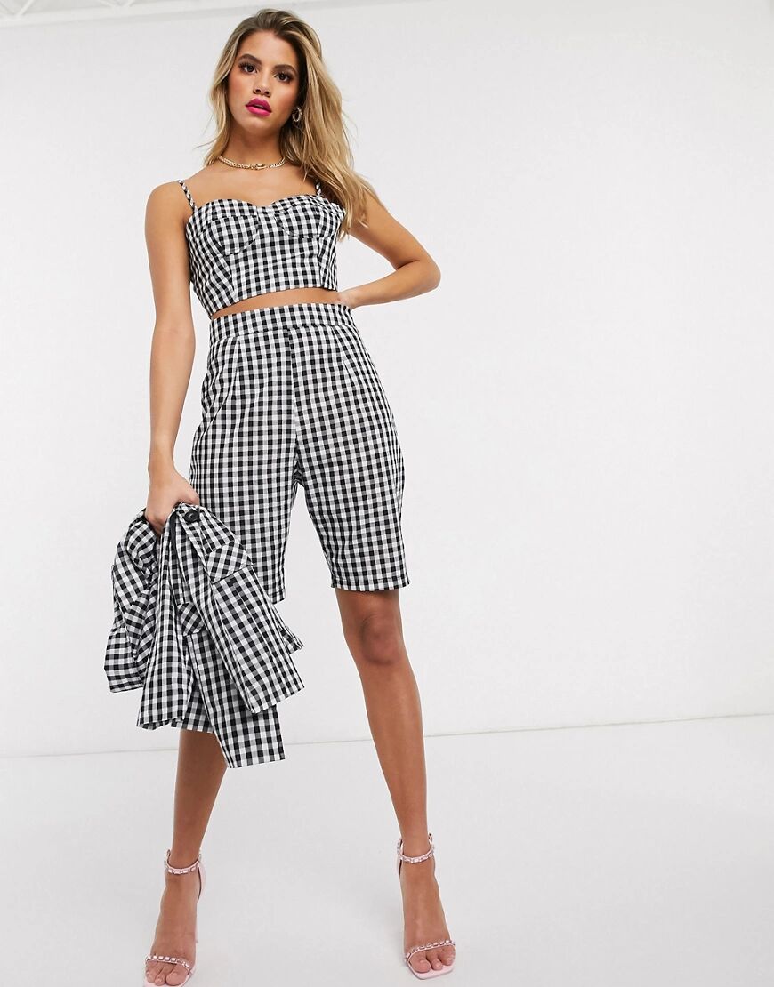 Lasula gingham short co ord in multi  Multi