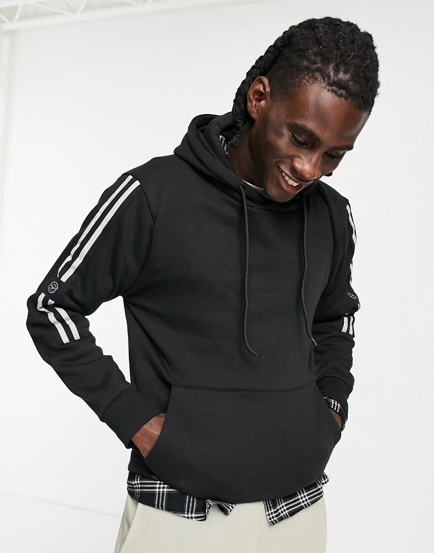 Le Breve track hoodie co-ord in black  Black