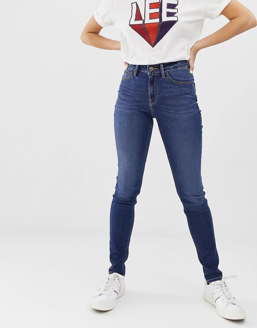 Lee Jeans Lee Scarlett high rise skinny jeans-Navy  Navy