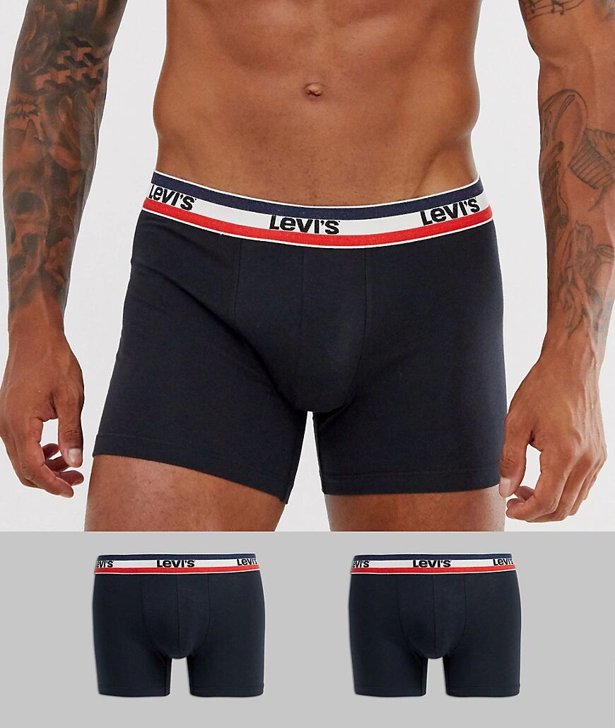 Levis Levi's 2 pack vintage logo trunks in black  Black