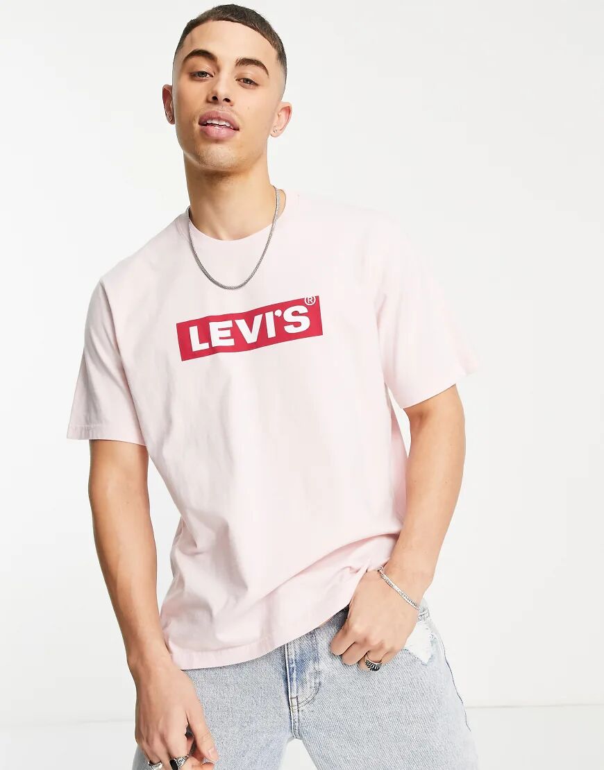 Levis Levi's t-shirt with box tab logo in light pink  Pink