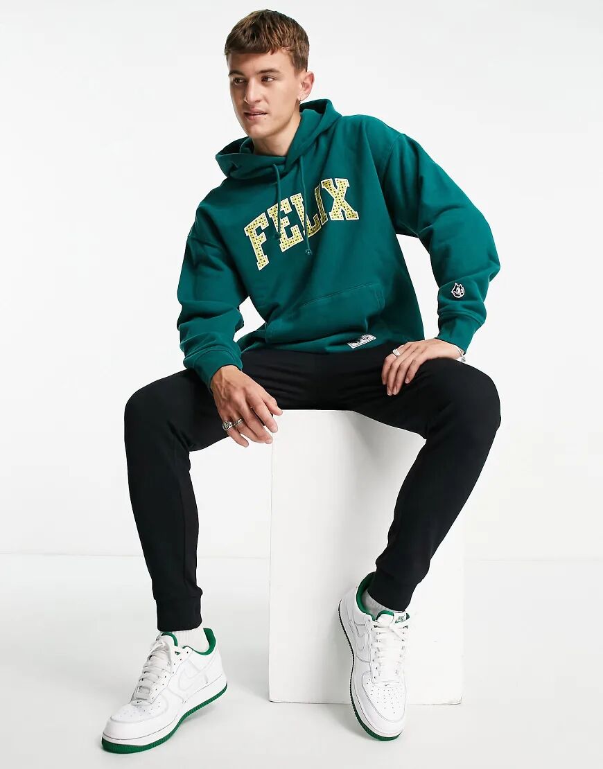 Levis Levi's x felix the cat capsule hoodie in green with chest logo  Green