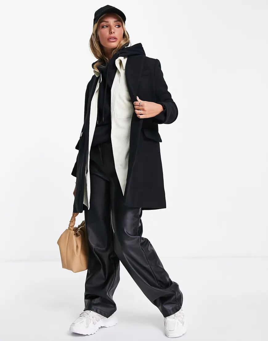 Mango tailored coat in black  Black