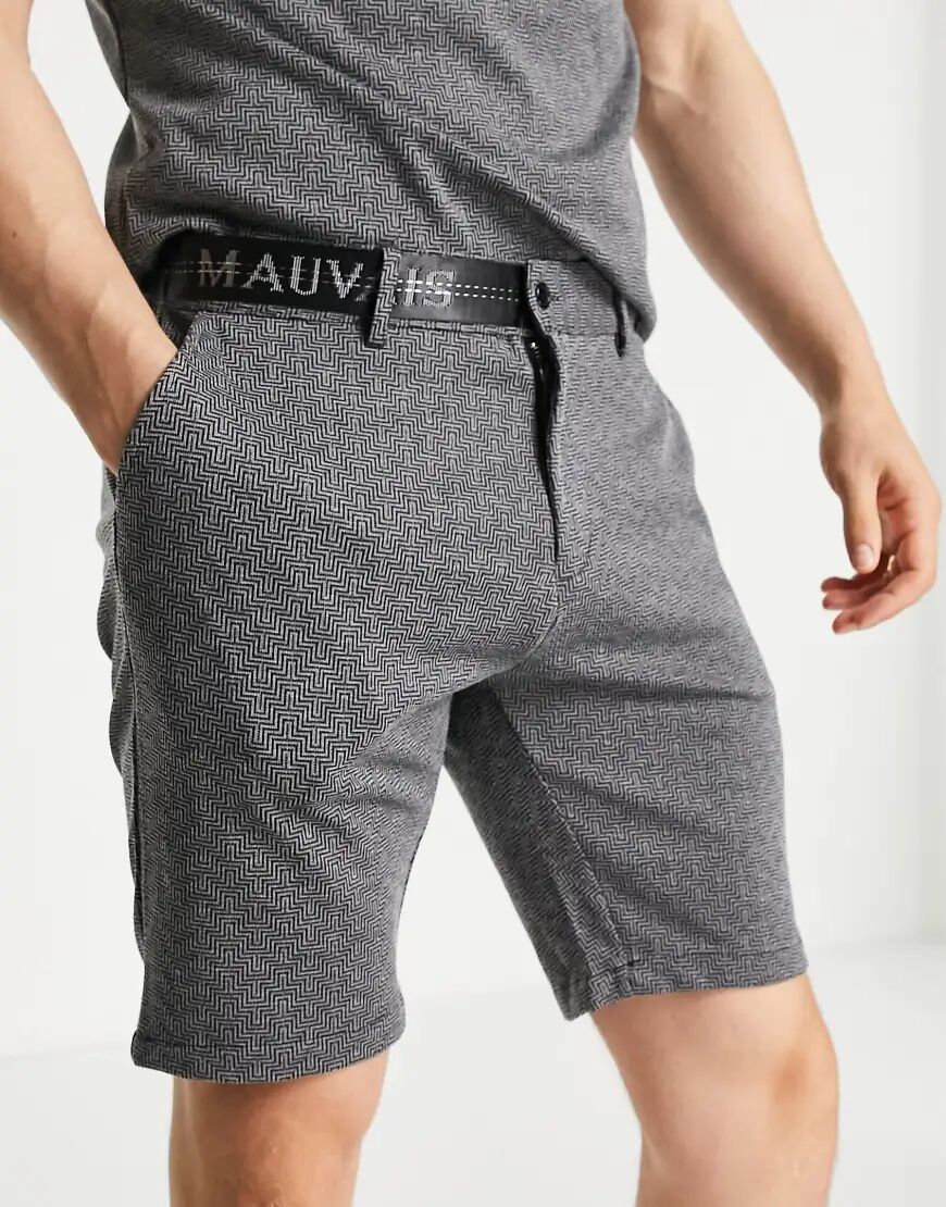 Mauvais geo knit smart shorts in black  Black