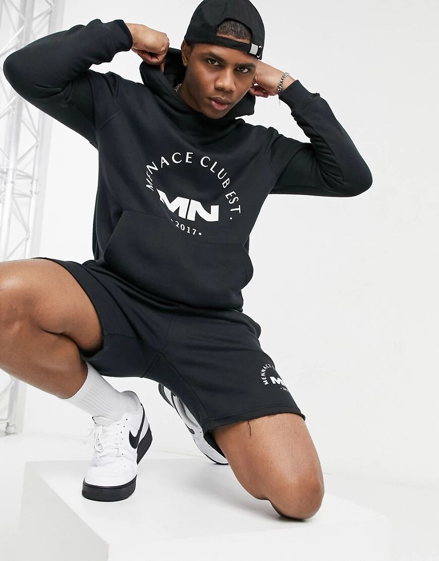 Mennace club est hoodie in black  Black