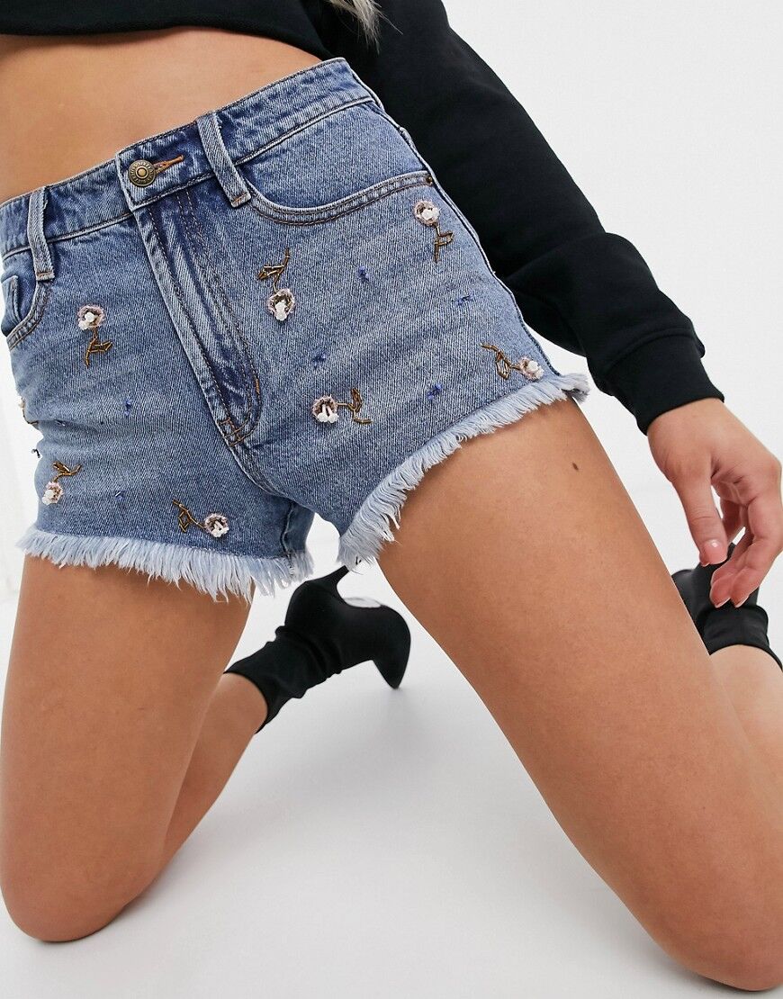 Miss Sixty mazc low rise denim shorts-Blue  Blue