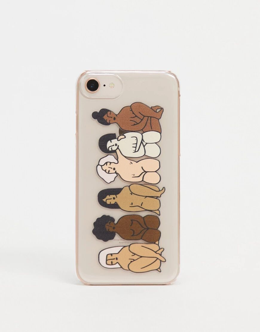 Monki girl group print iPhone plus case in clear  Clear