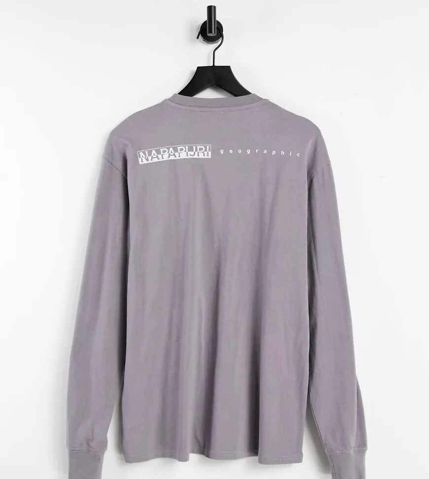 Napapijri Beatnik long sleeve t-shirt in grey  Grey