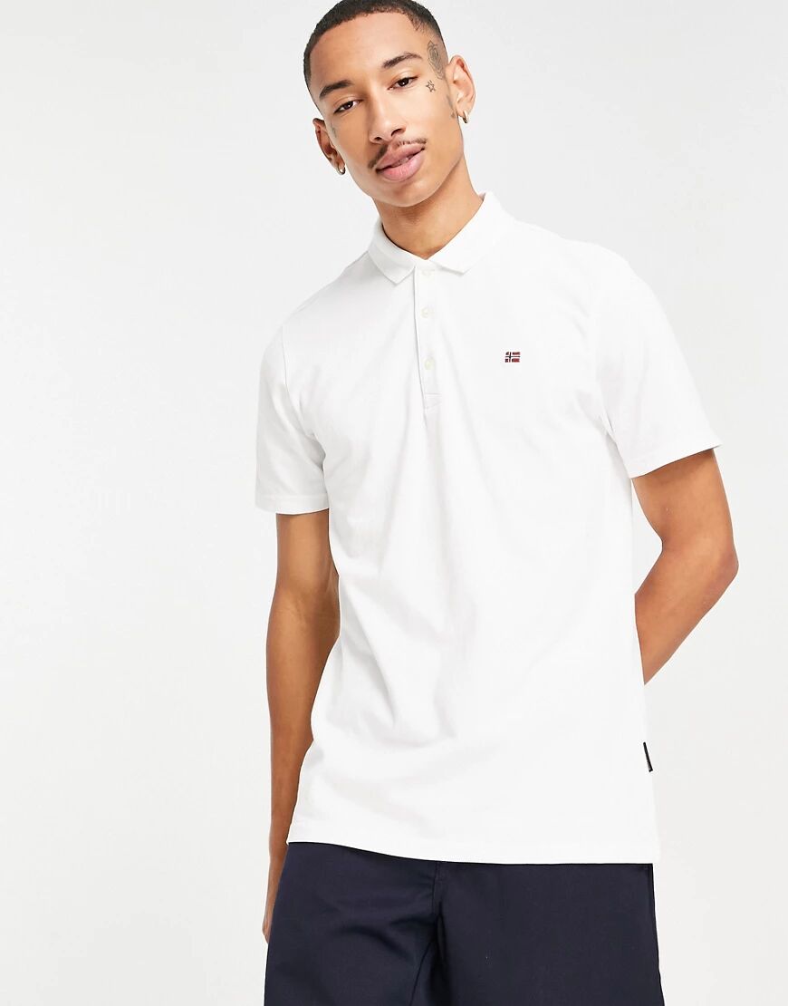 Napapijri Ealis polo top in white  White