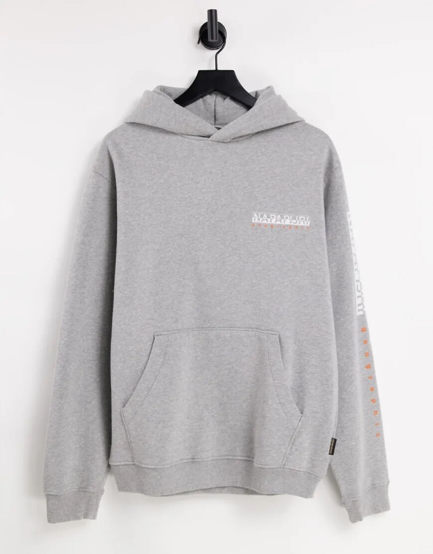 Napapijri Roen hoodie in light grey  Grey