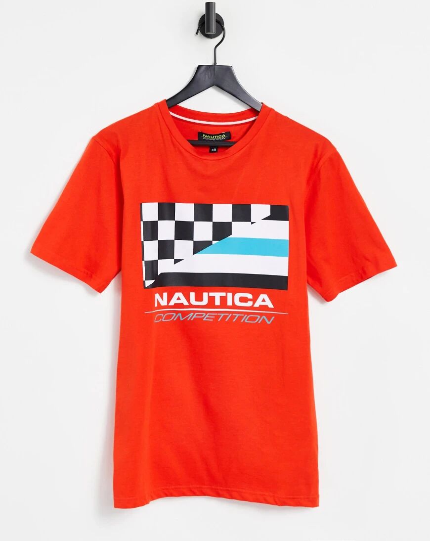 Nautica Competition primage flag t-shirt in red  Red