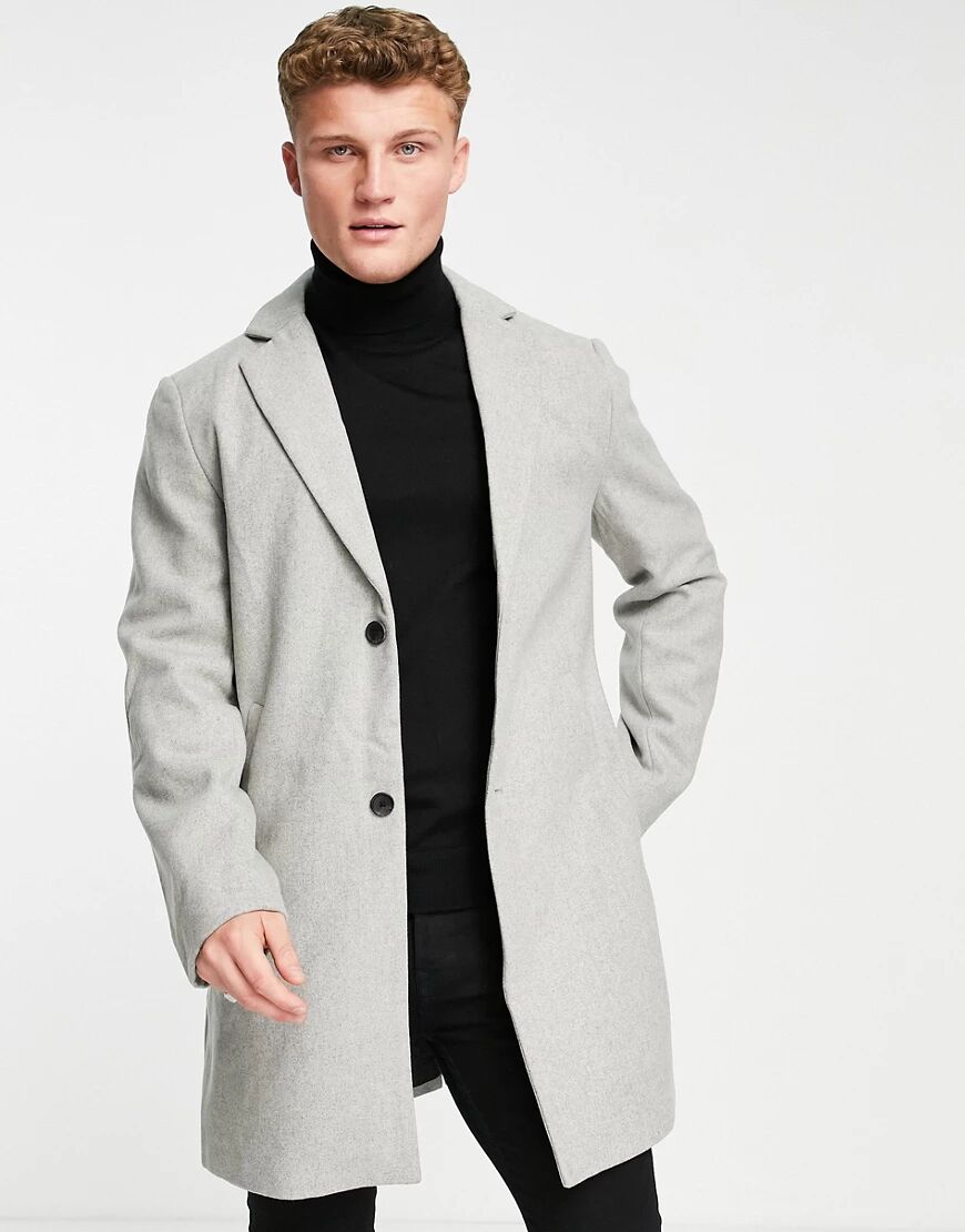 New Look overcoat in light grey  Grey