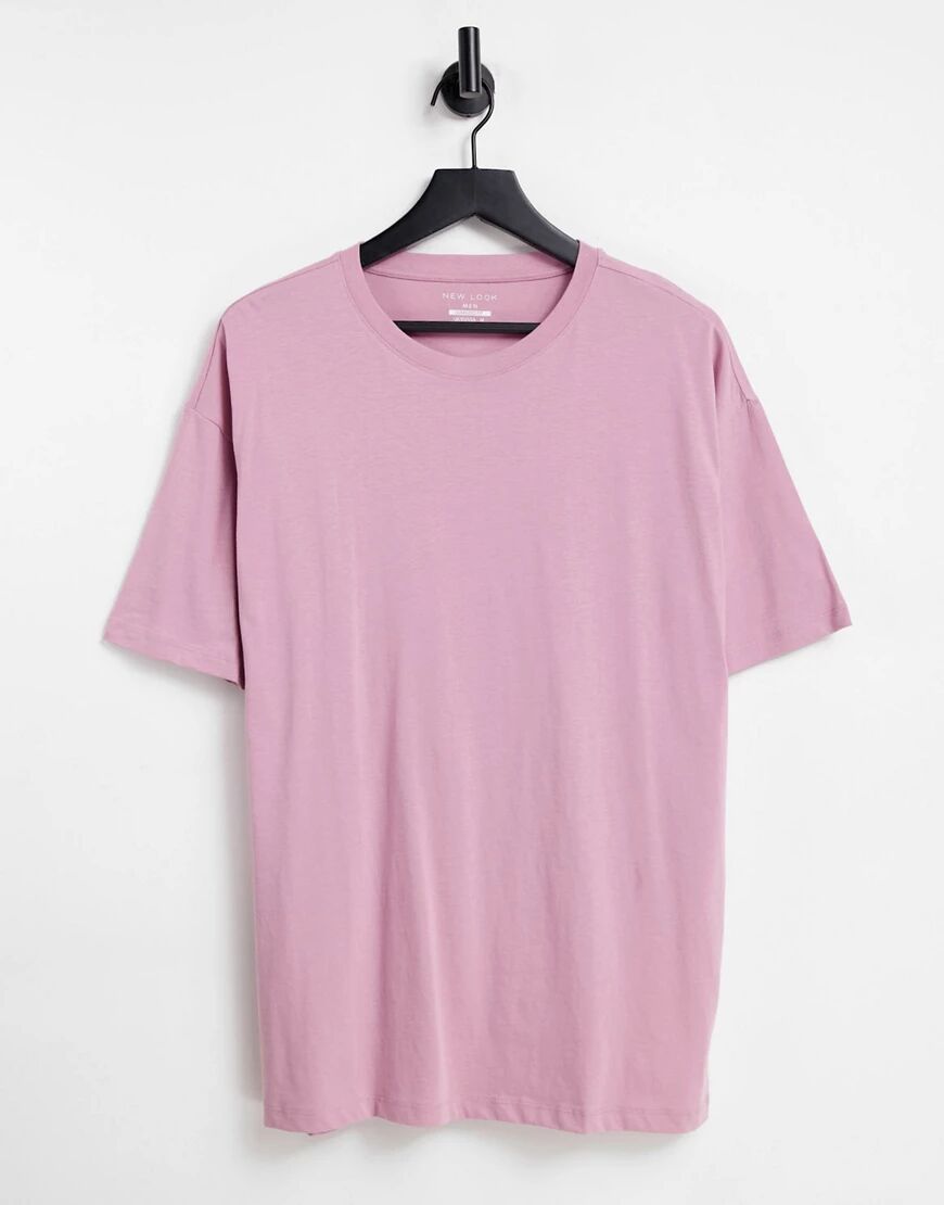 New Look oversized t-shirt in pink  Pink