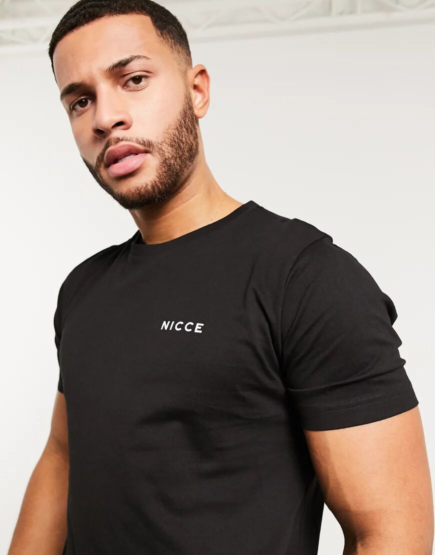 Nicce logo t-shirt in black  Black