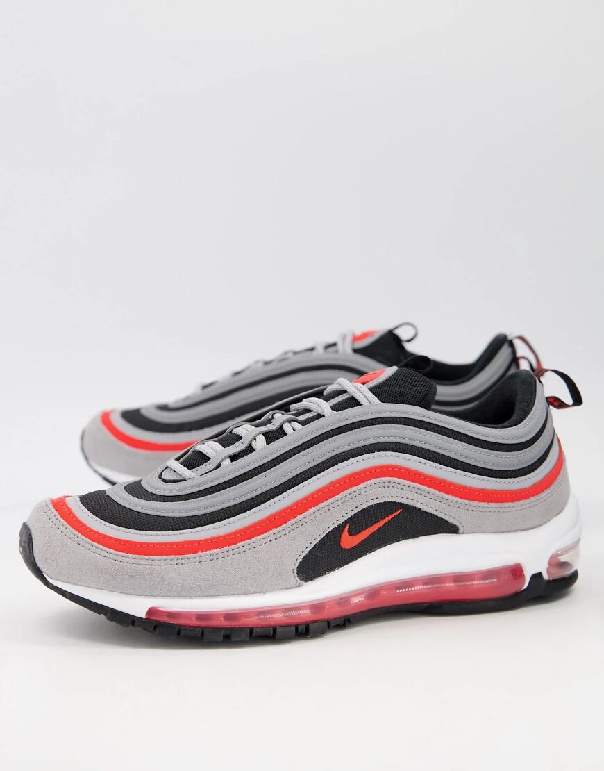 Nike Air Max 97 SE trainers in red and grey  Red