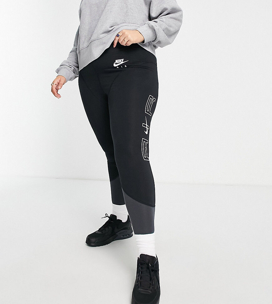 Nike Air Plus high rise leggings in black  Black