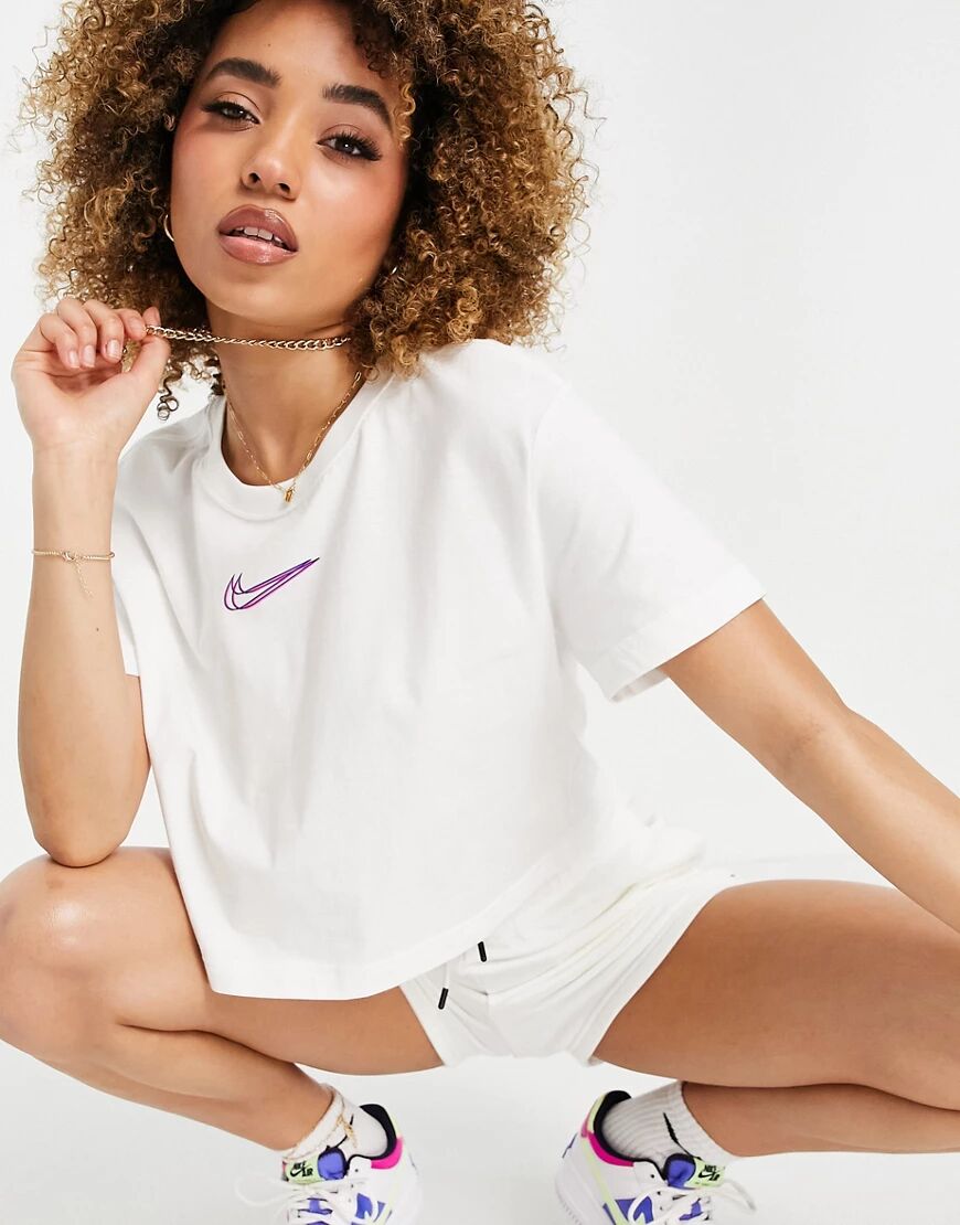 Nike Dance cropped tie front t-shirt in black  Black
