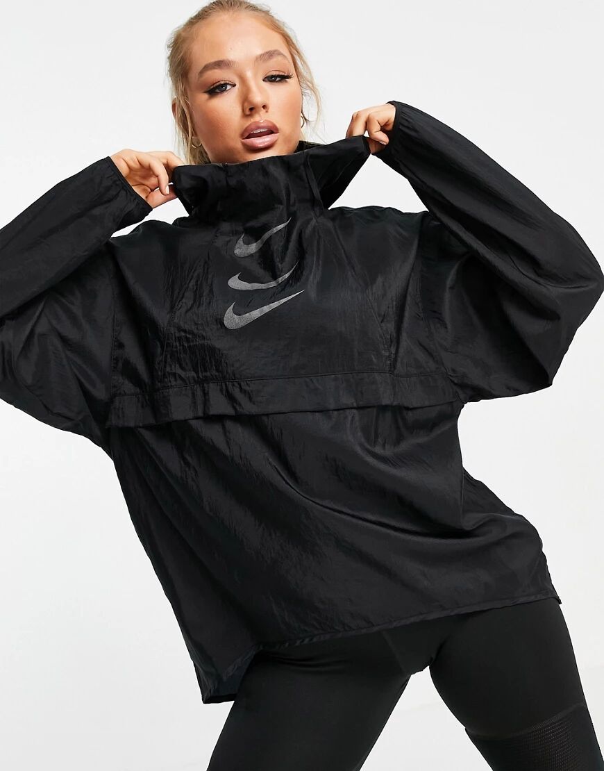 Nike Running Run Division hooded jacket in black  Black