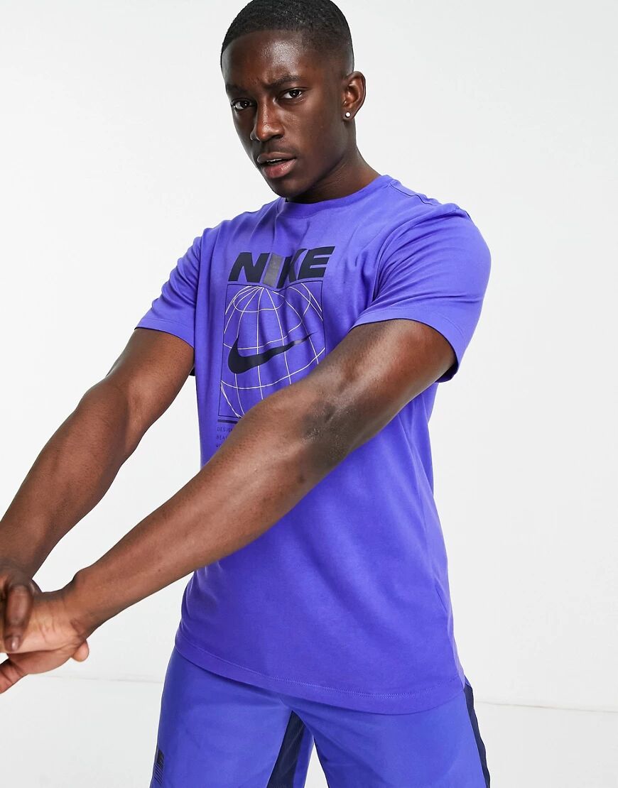 Nike Training 6/1 Graphic t-shirt in blue  Blue