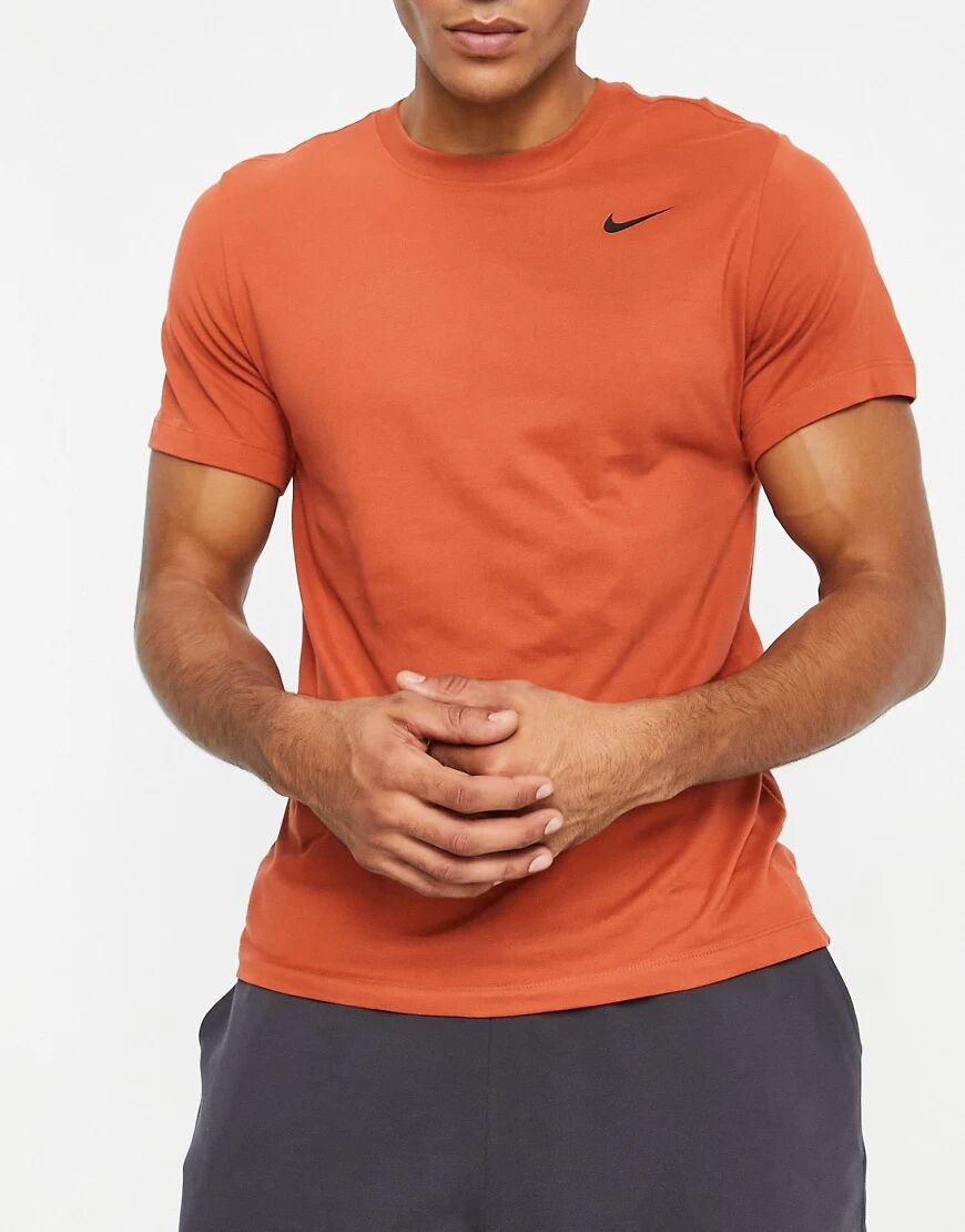 Nike Training Dri-FIT crewneck t-shirt in orange  Orange