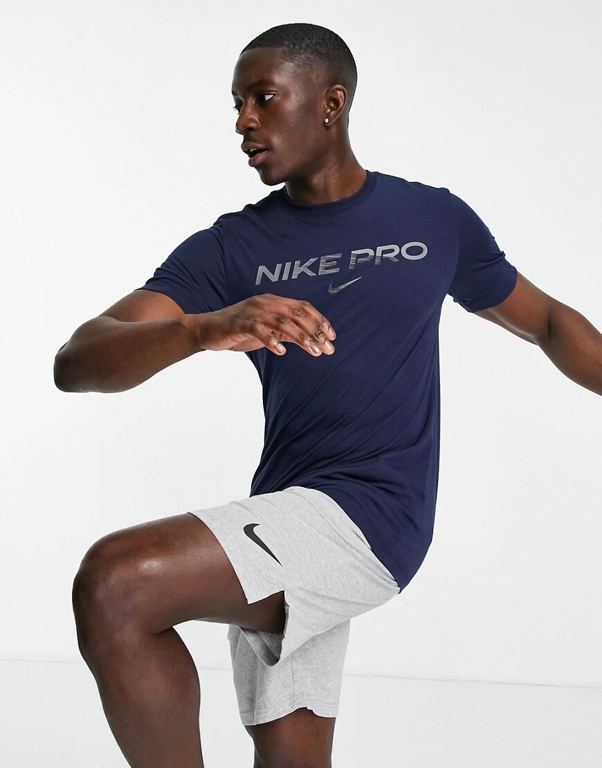 Nike Training Pro Collection t-shirt in navy  Navy